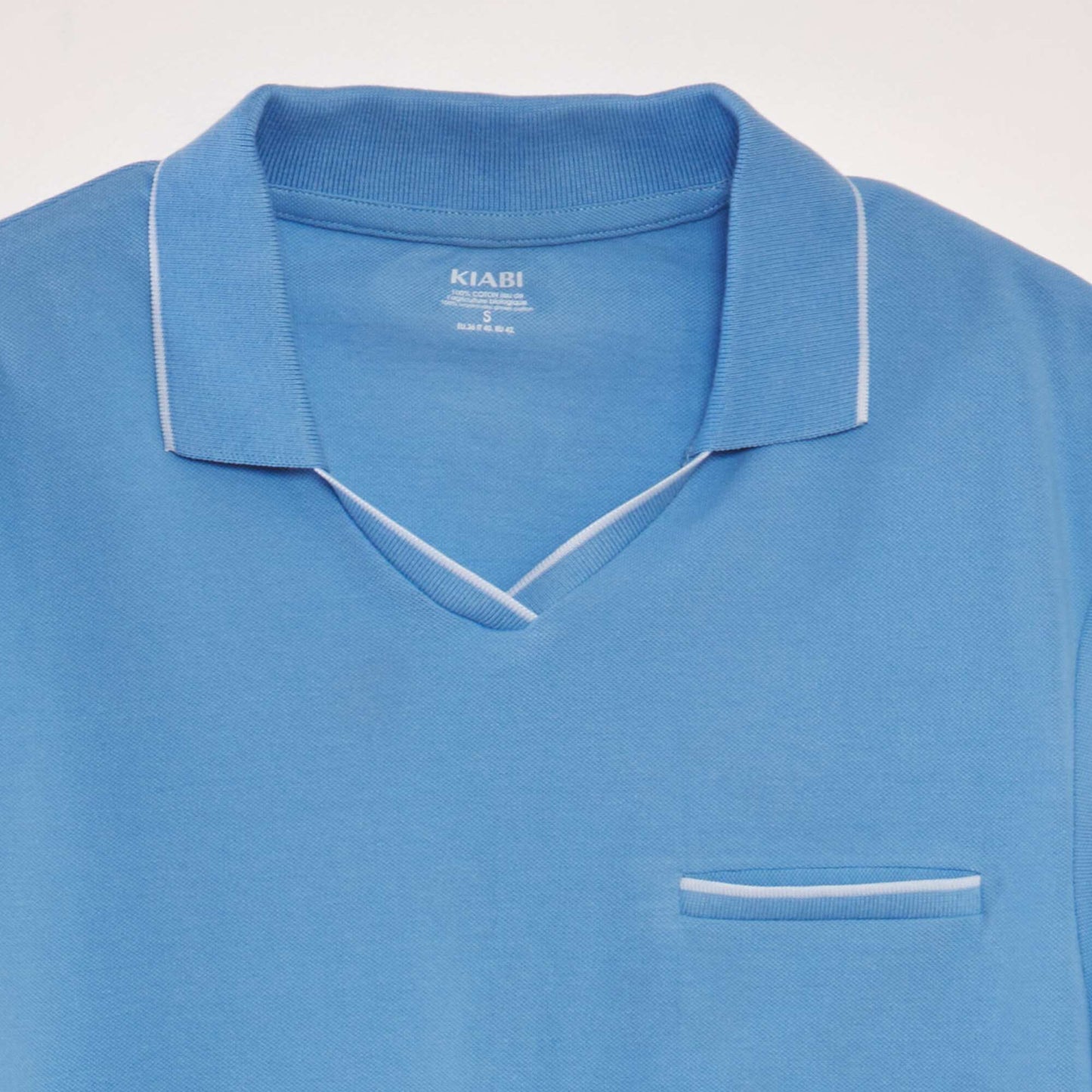 Polo bicolore Bleu