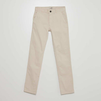 Pantalon chino slim - L32 Beige