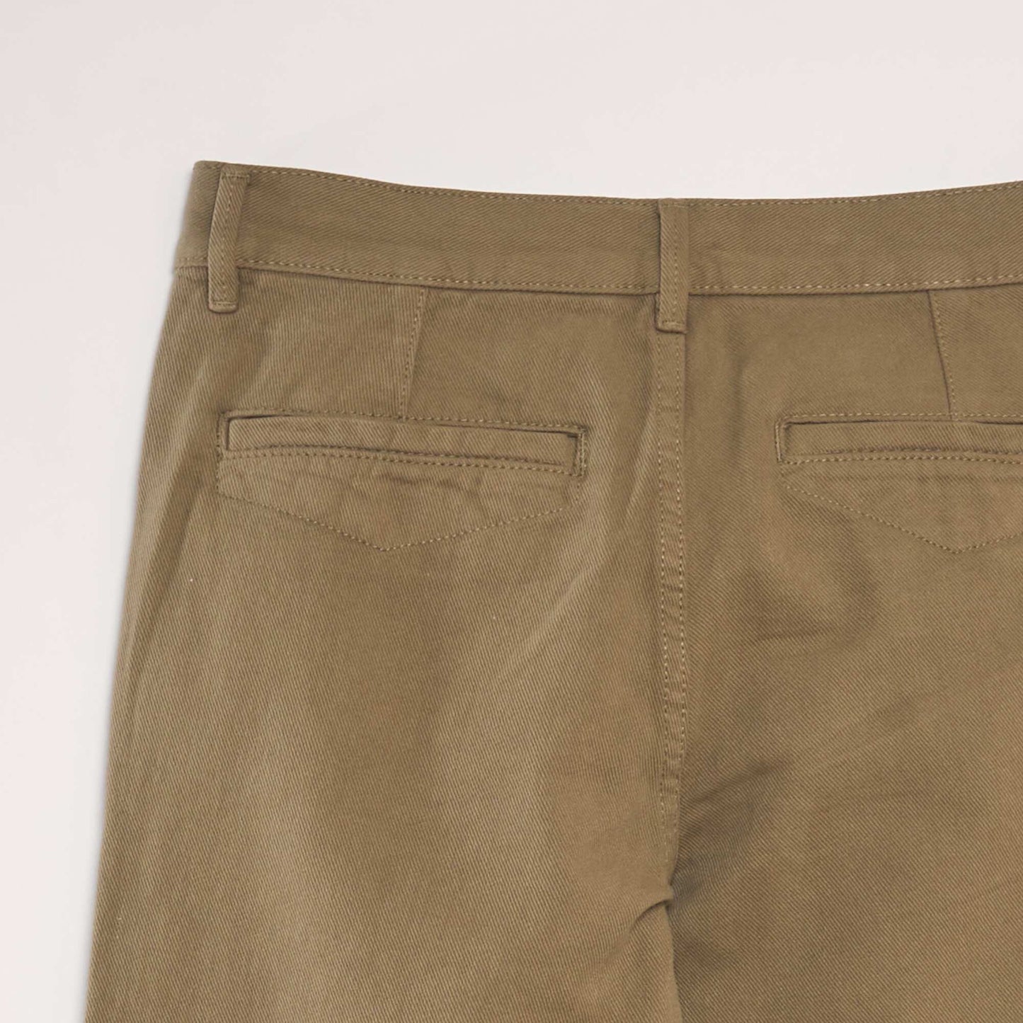 Pantalon droit en coton Vert
