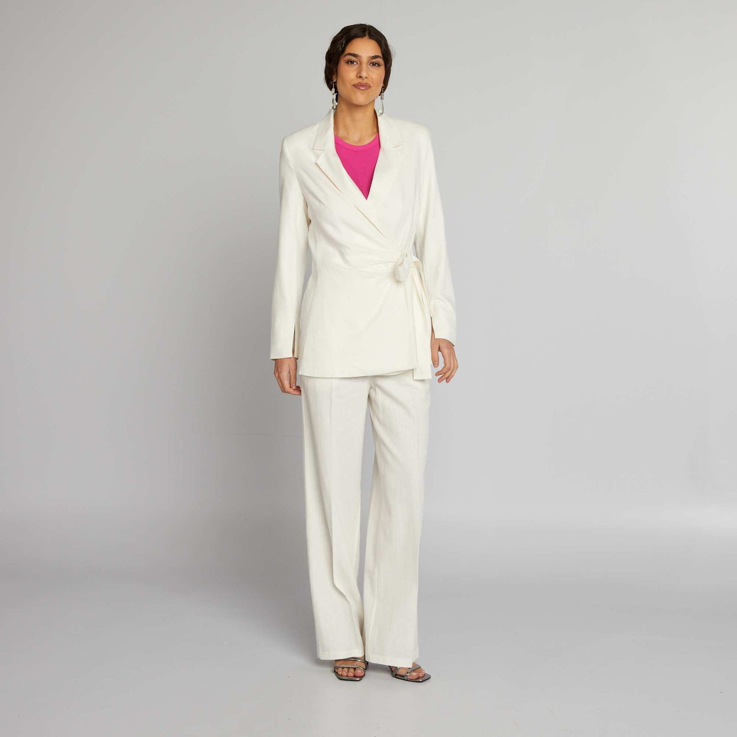 Pantalon tailleur Blanc