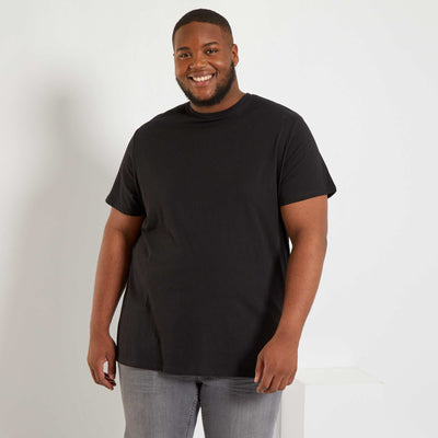 T-shirt uni en maille jersey noir