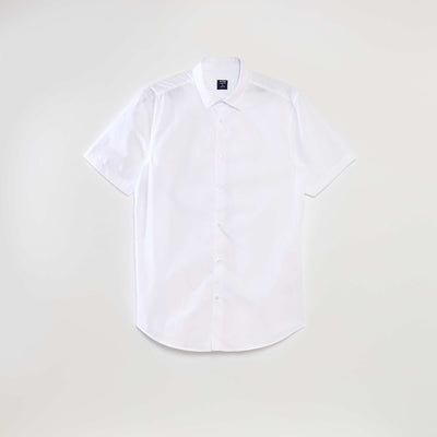 Chemise blanche manches courtes blanc