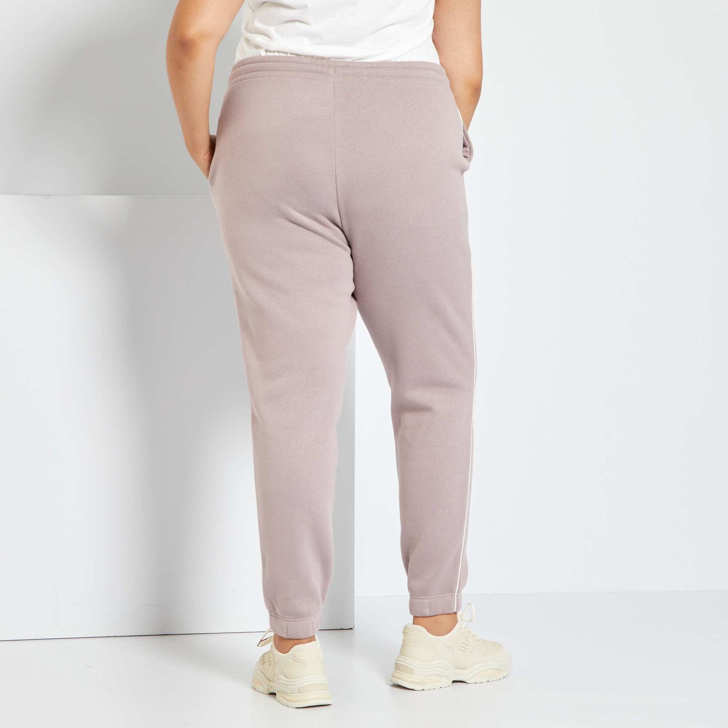 Pantalon de jogging en molleton rose grisé