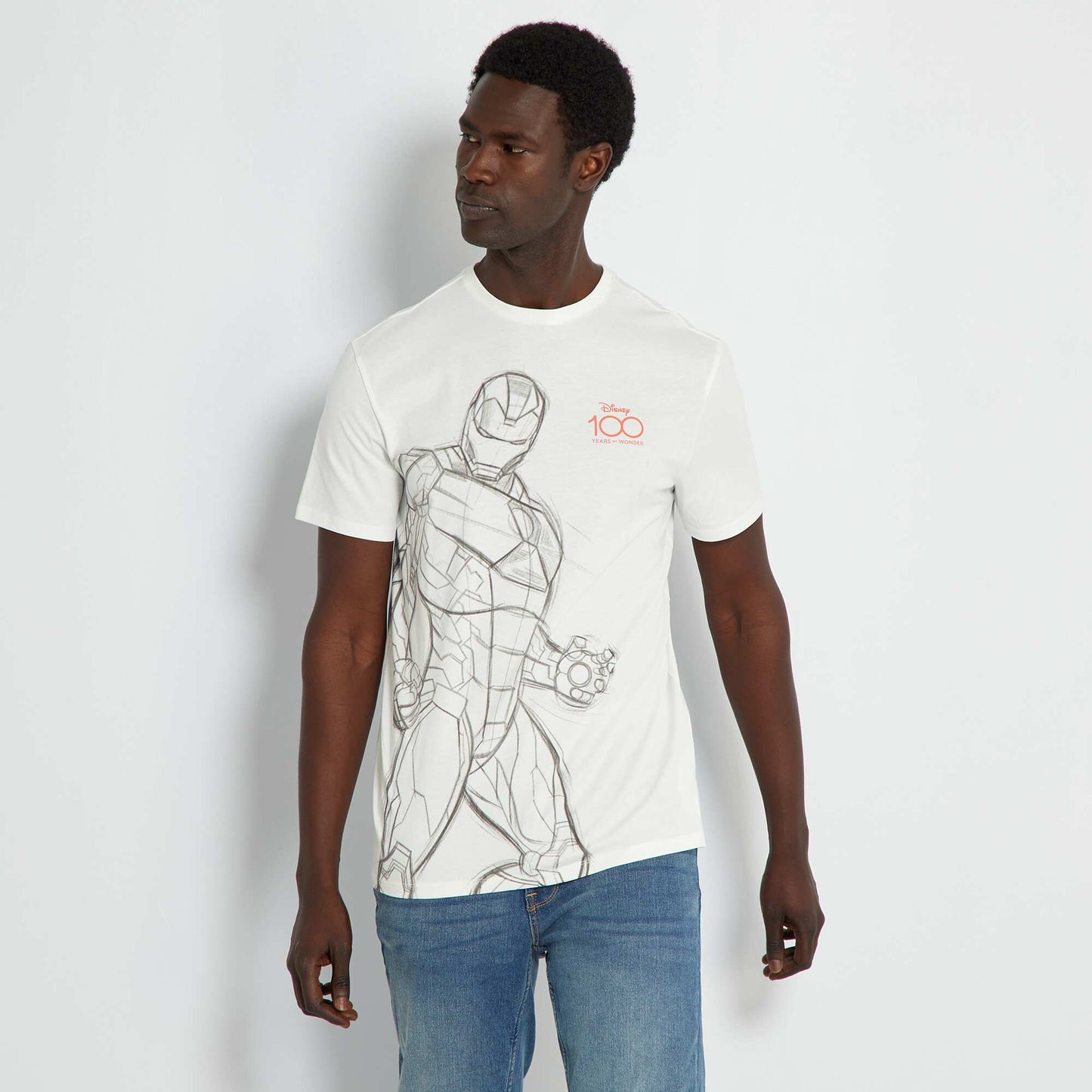 T-shirt à manches courtes 'Iron Man' Blanc
