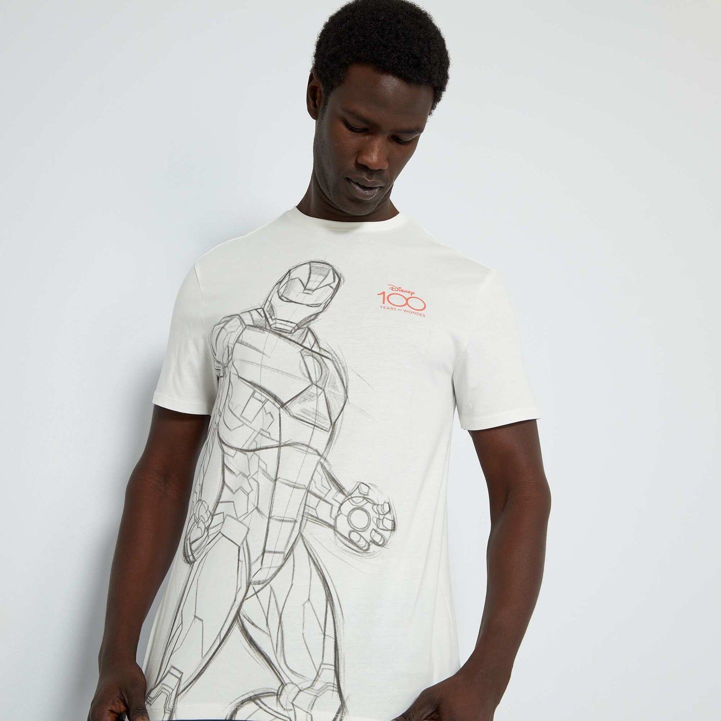 T-shirt à manches courtes 'Iron Man' Blanc