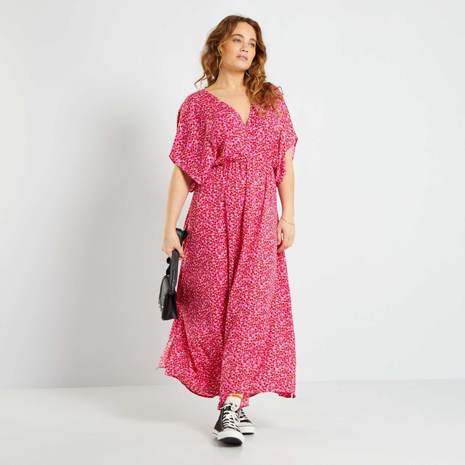 Robe longue avec imprimé Rose – Kiabi Réunion - Main Image