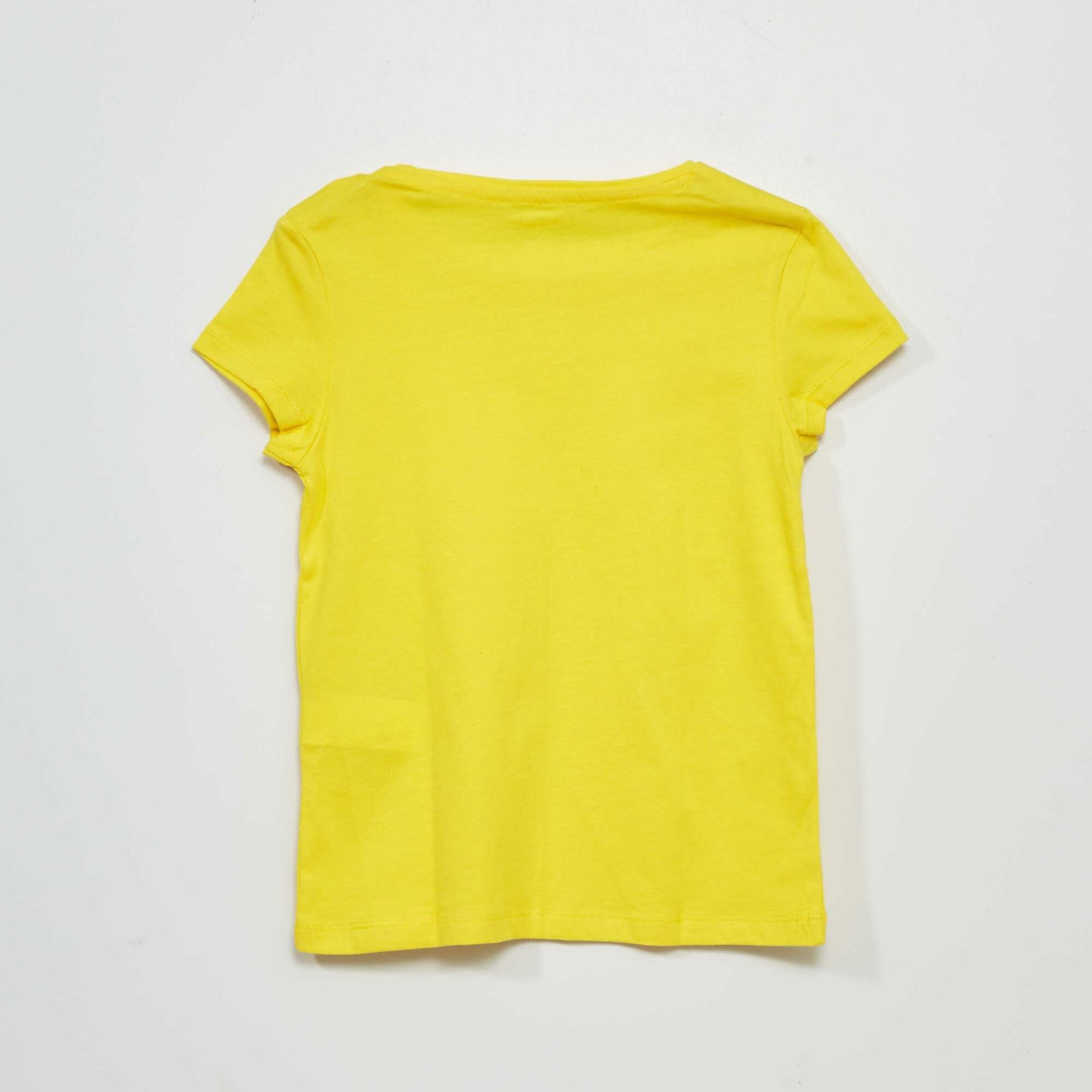 T-shirt en jersey uni jaune