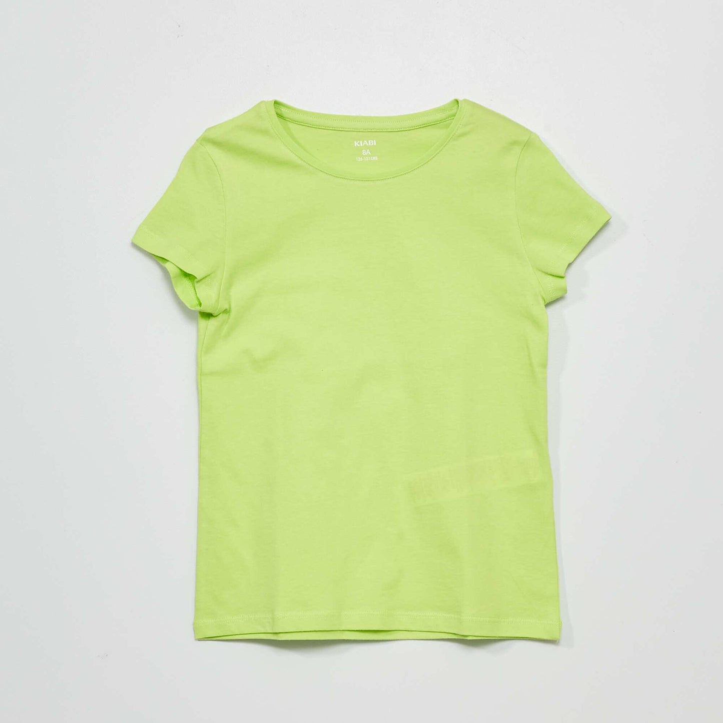 T-shirt en jersey uni Vert clair