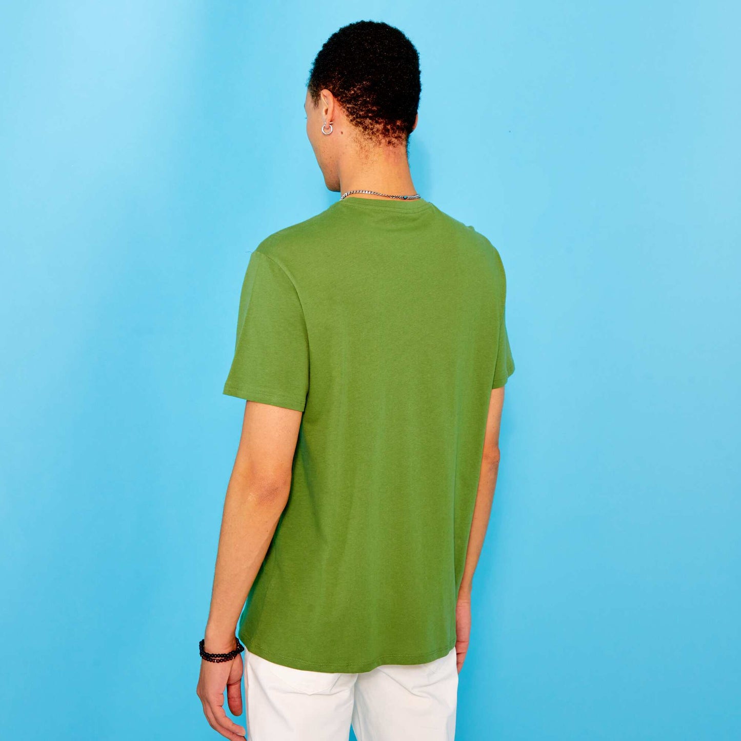 T-shirt en jersey avec imprimé Vert