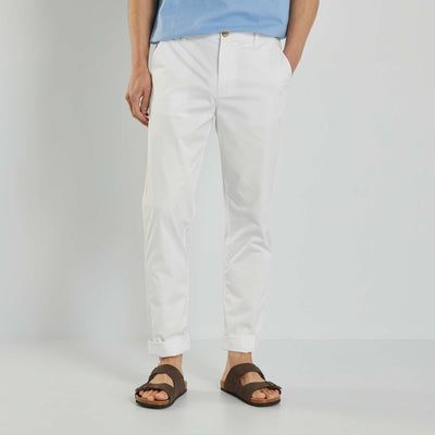 Chino slim - L32 blanc
