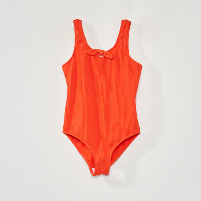 Maillot de bain côtelé - 1 pièce Rouge