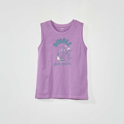 Débardeur en jersey avec imprimé Violet