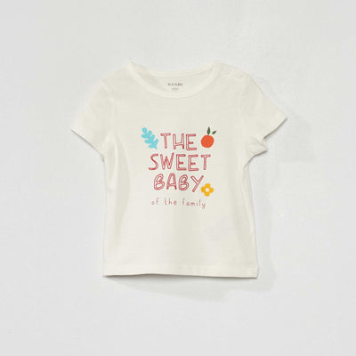 Tee-shirt à message 'amour club' Blanc